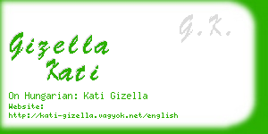 gizella kati business card